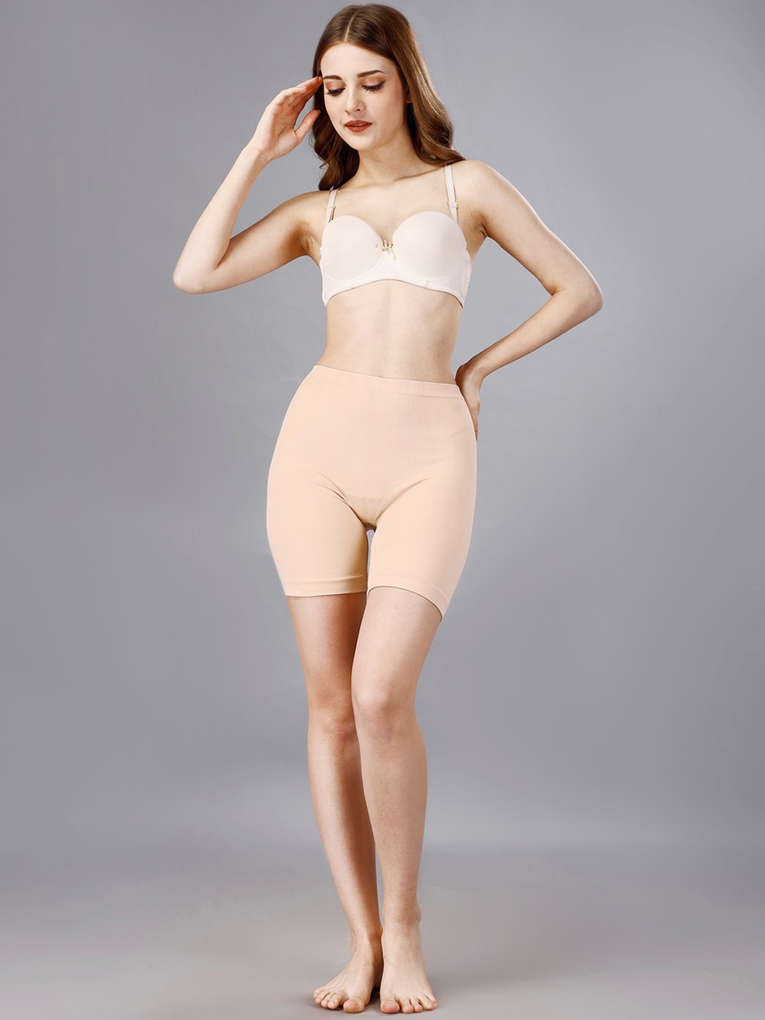

MISS VERVE Tummy & Thigh Shapewear, Cream