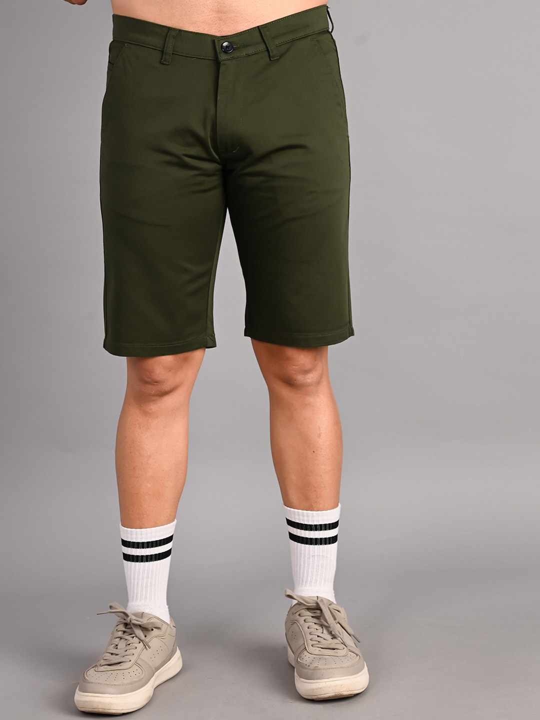 

FUBAR Men Mid-Rise Slim Fit Cargo Shorts, Green