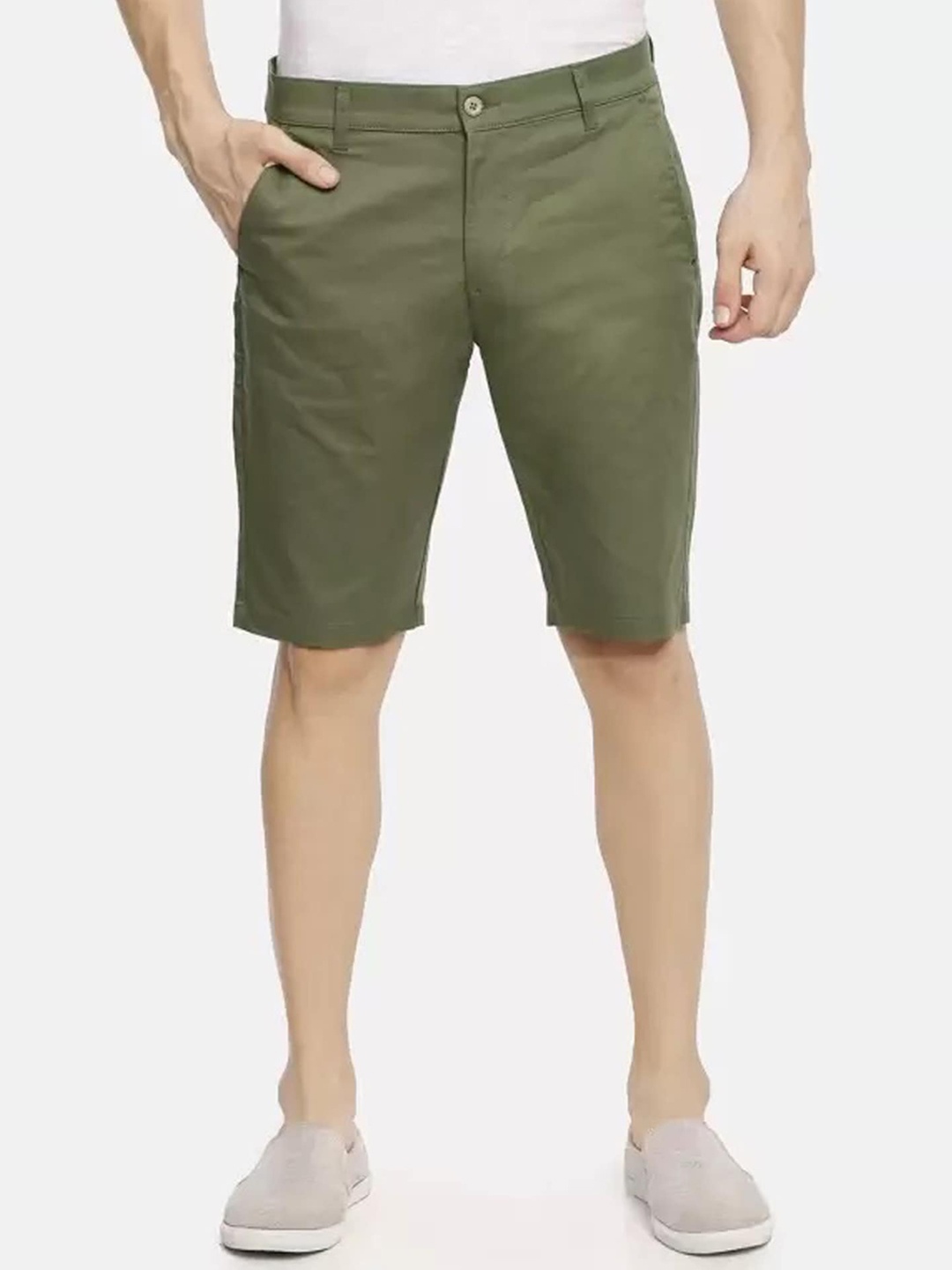 

FUBAR Men Mid Rise Slim Fit Chino Shorts, Green