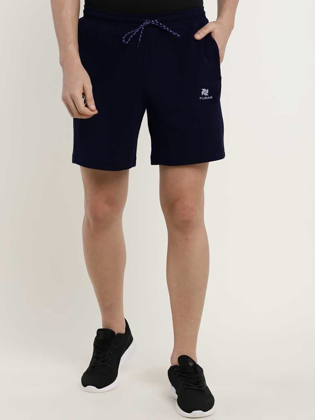 

FUBAR Men Mid-Raise Regular Fit Sports Shorts, Blue