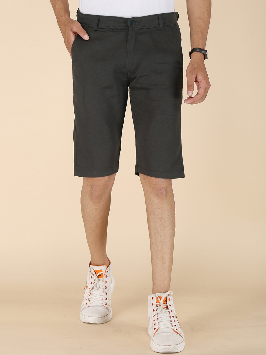 

FUBAR Men Slim Fit Chino Shorts, Grey