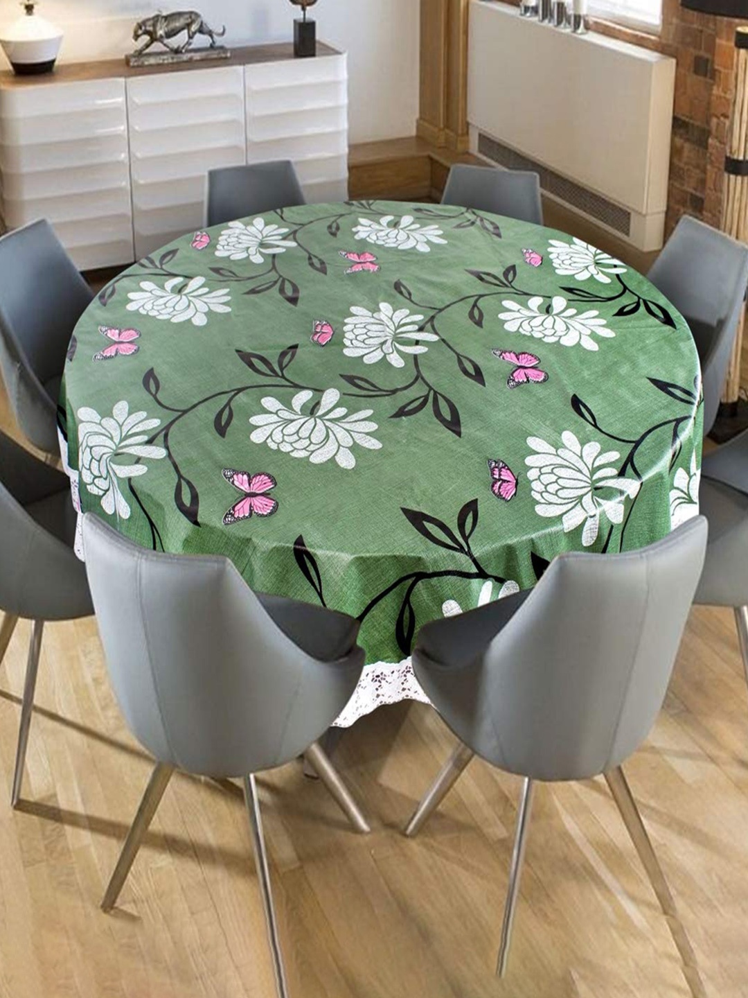 

Dakshya Industries Green Printed PVC 6 Seater Table Covers