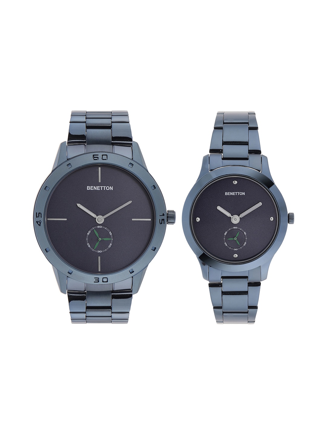 

United Colors of Benetton Bracelet Style His & Her Watch Set UWUCPR000, Blue