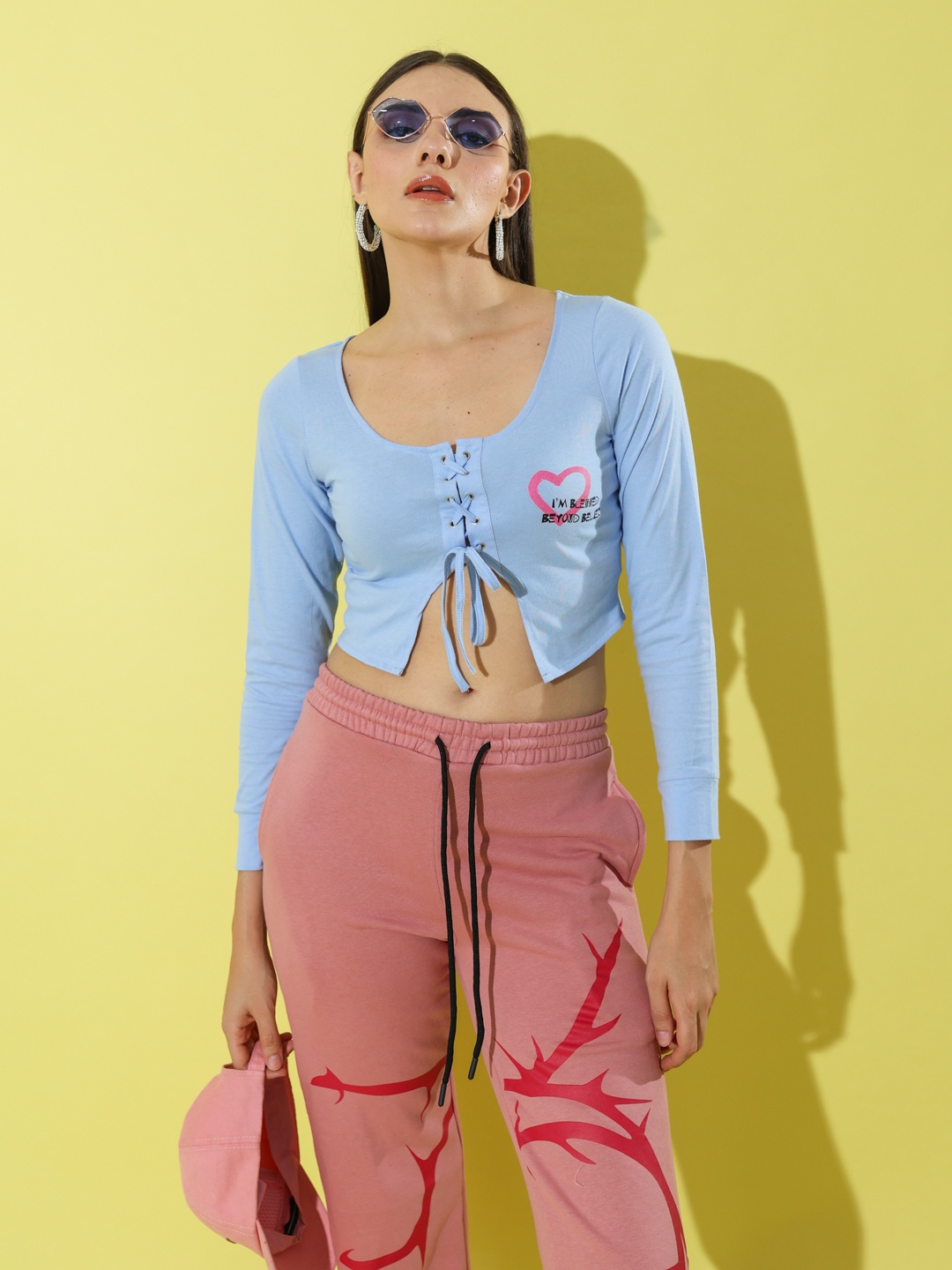 

Stylecast X Hersheinbox Printed Crop Top, Blue
