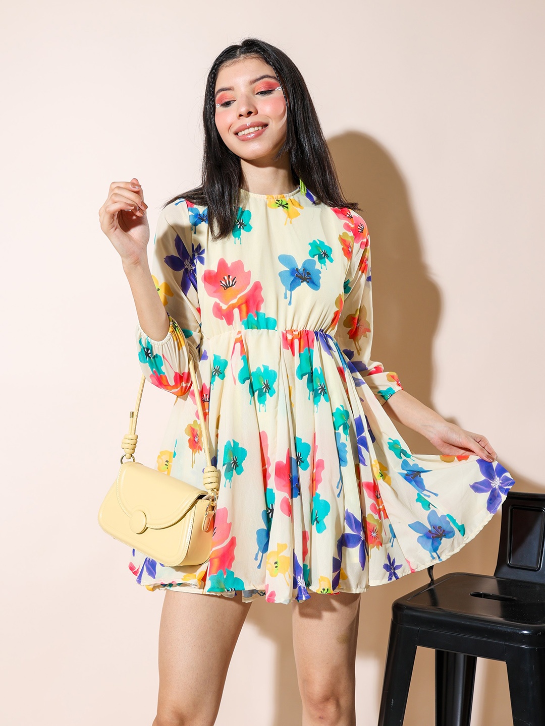 

Stylecast X Hersheinbox Floral Printed Fit & Flare Dress, Multi