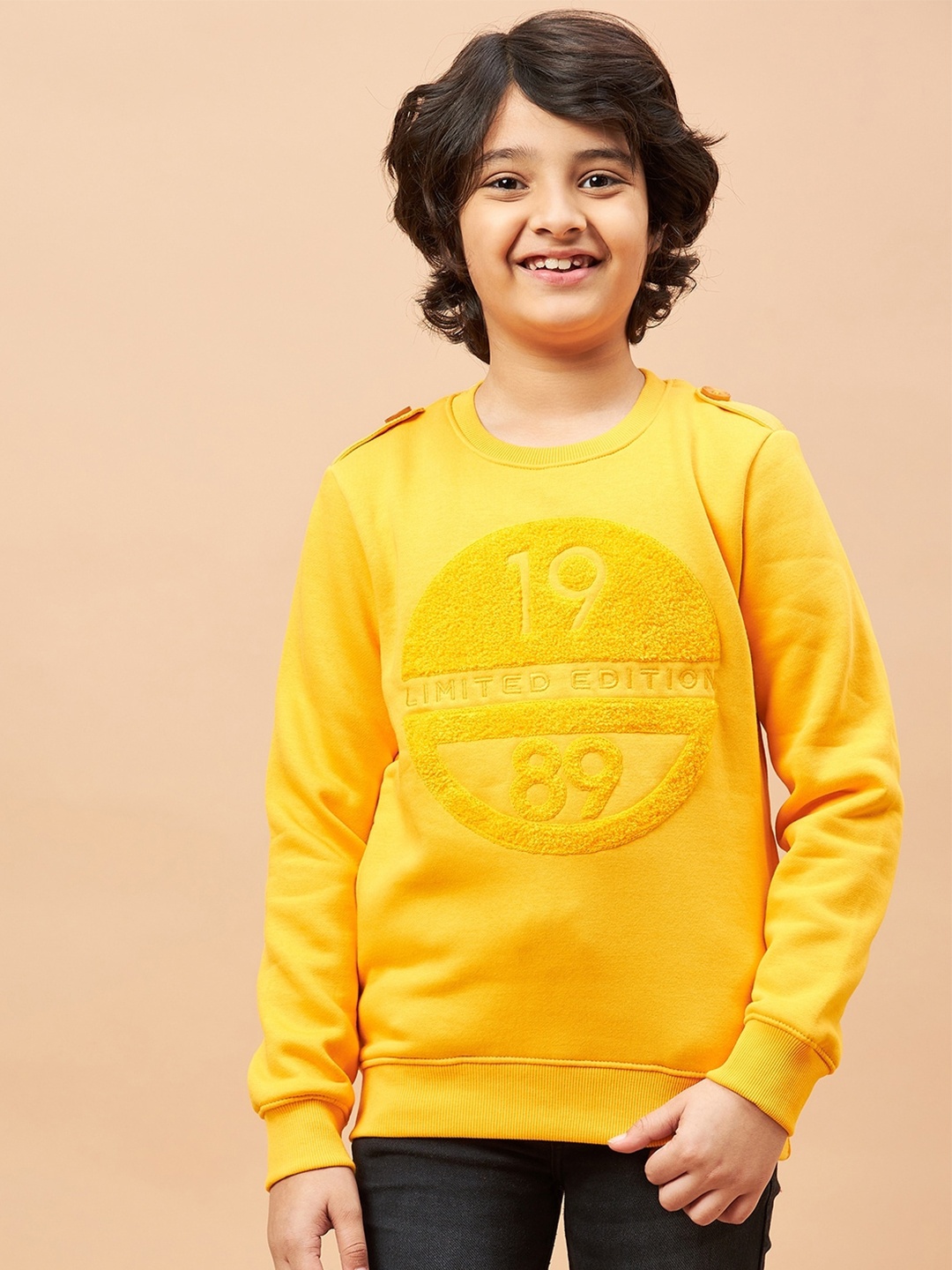 

Ben & Joe Boys Embroidered Antimicrobial Casual Sweatshirt, Yellow