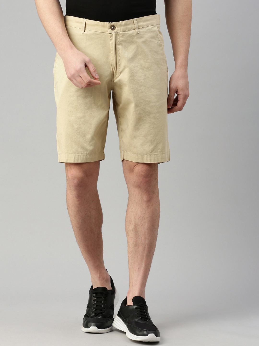 

ZEDD Men Regular Fit Cotton Shorts, Beige