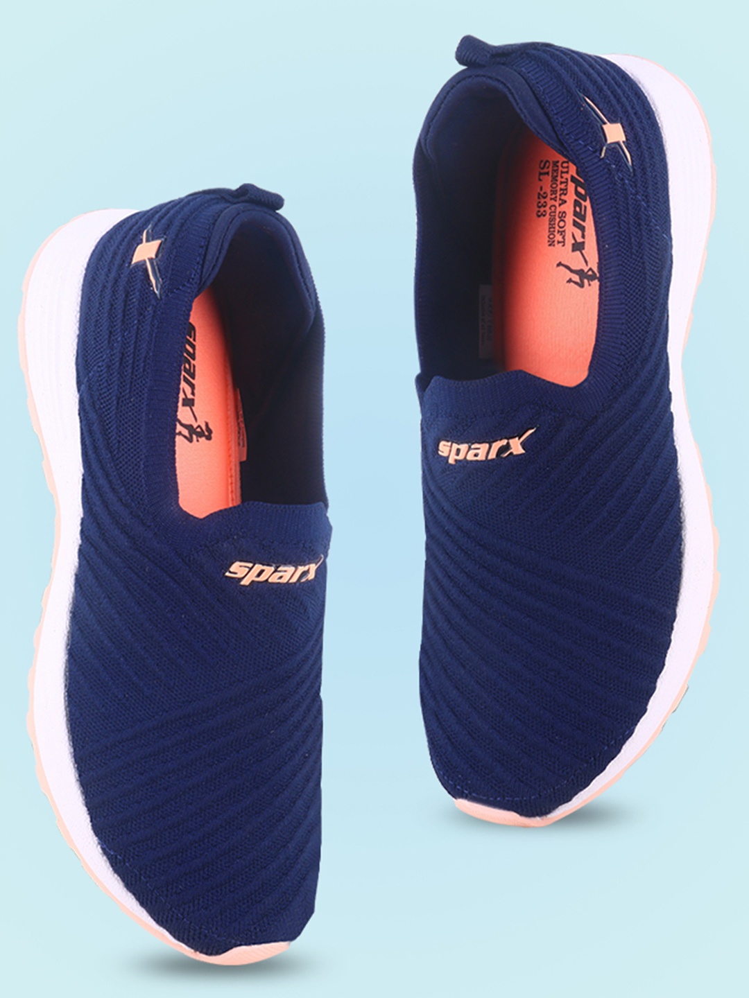 

Sparx Women Mesh Walking Shoes, Navy blue