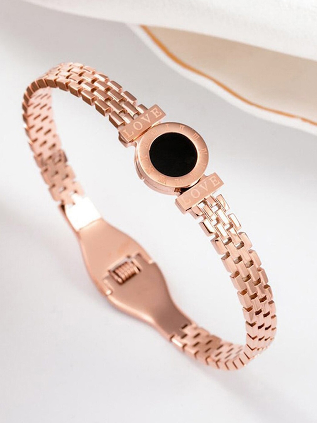 

Jewels Galaxy Rose Gold-Plated Bangle-Style Bracelet