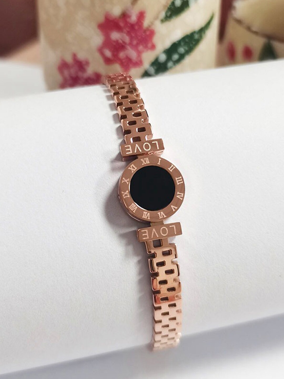 

Jewels Galaxy Rose Gold-Plated Bangle-Style Bracelet