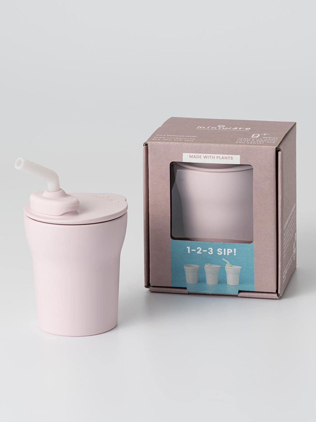 

Miniware 1-2-3 Sip Plant Based Cotton Candy Sippy Cup, Pink