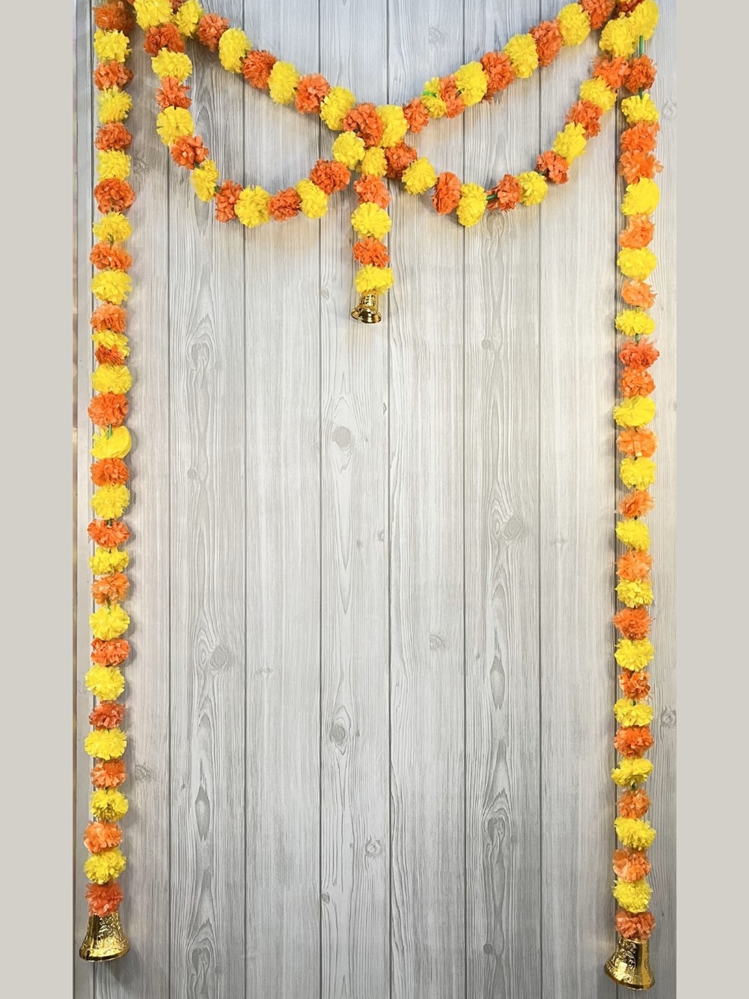 

Akaar Orange & Yellow Floral Festive Decor Hanging Toran