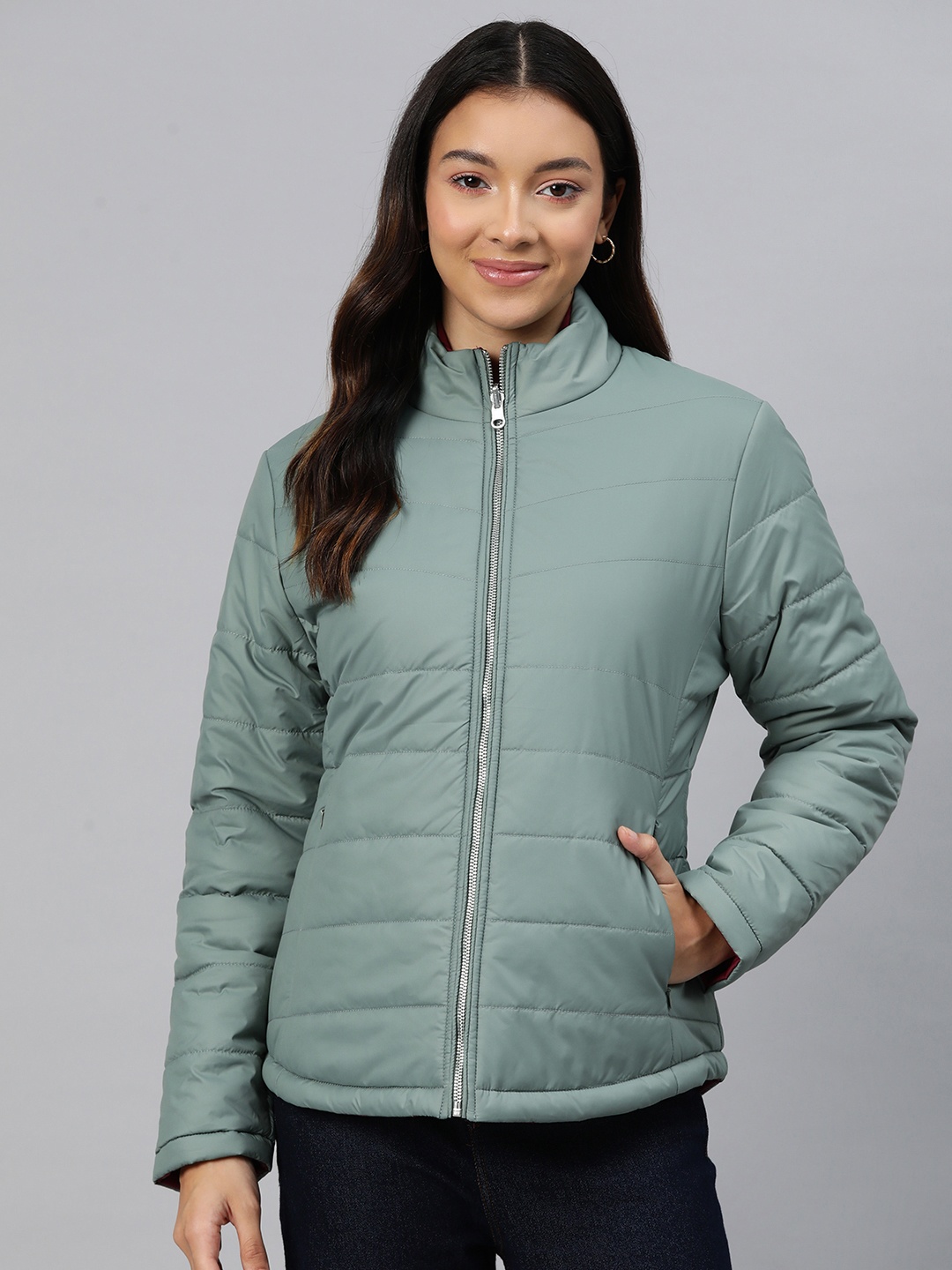 

Foreign Culture By Fort Collins Reversible Padded Jacket, Green