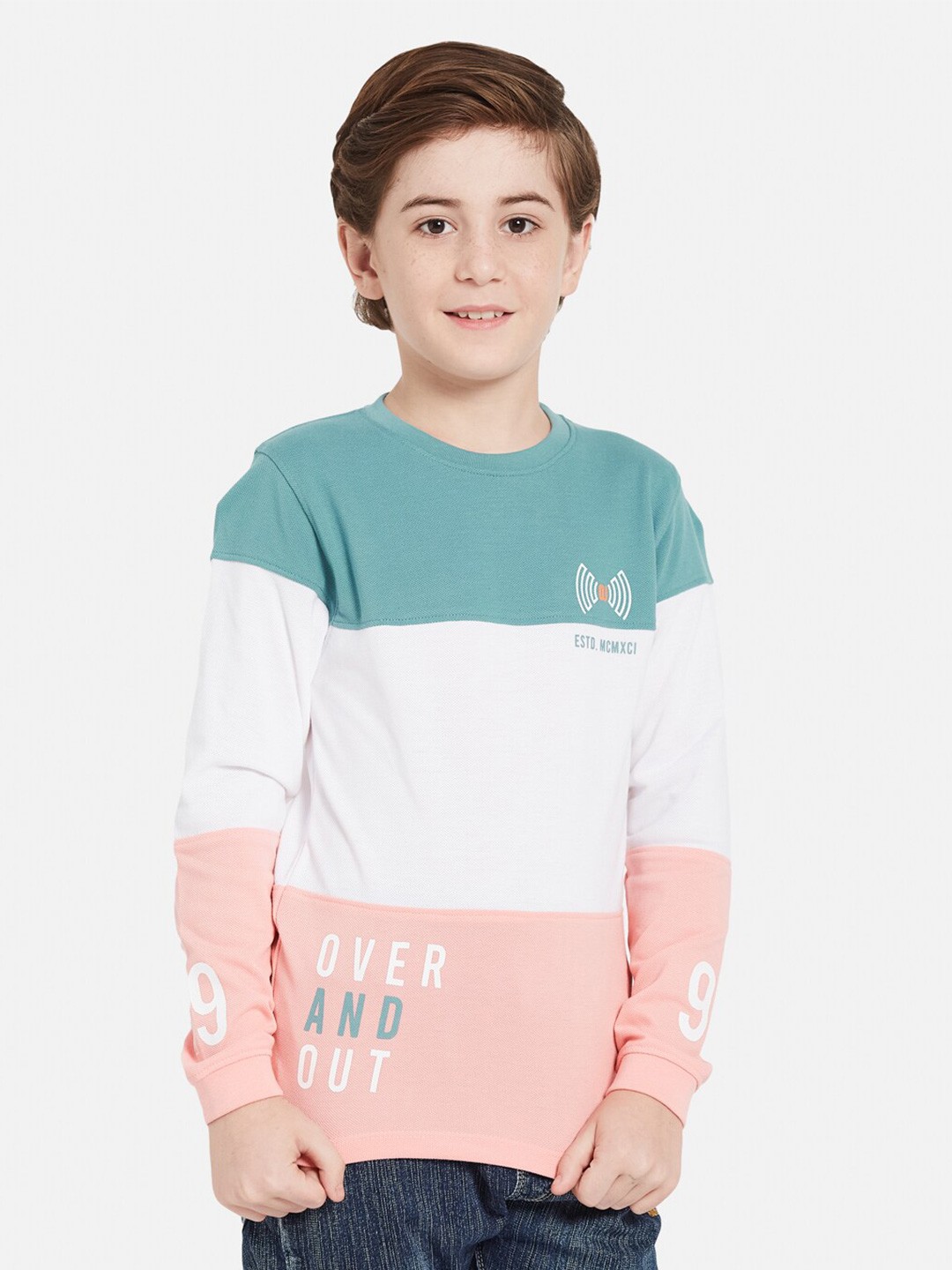 

Octave Boys Colourblocked Cotton T-Shirt, Blue
