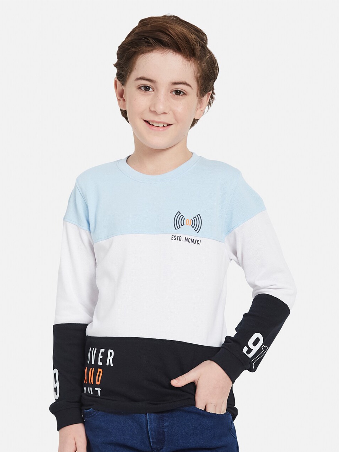 

Octave Boys Colourblocked Cotton T-Shirt, Blue