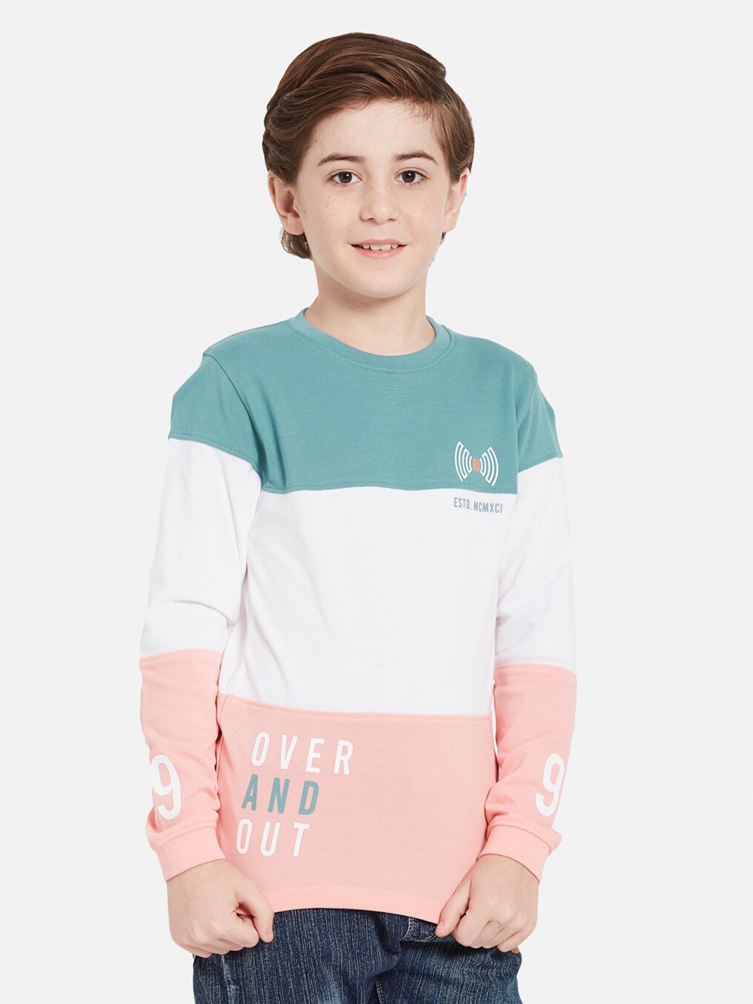 

Octave Boys Colourblocked Cotton T-Shirt, Blue