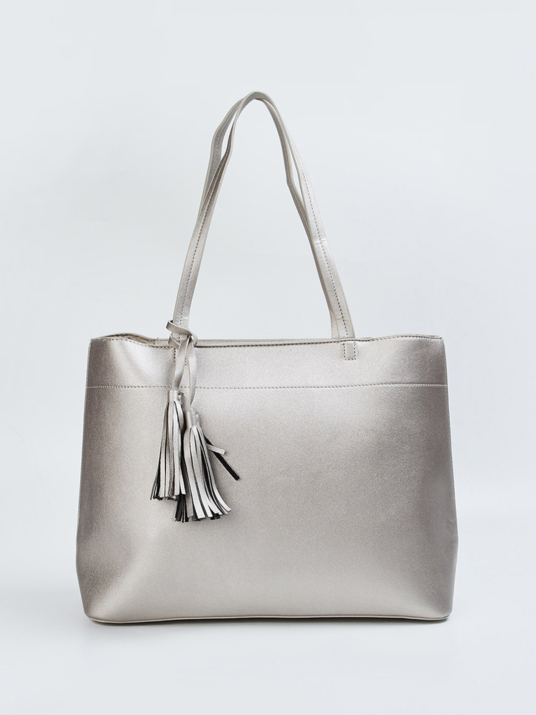 

max Oversized Structured Handheld Bag, Grey