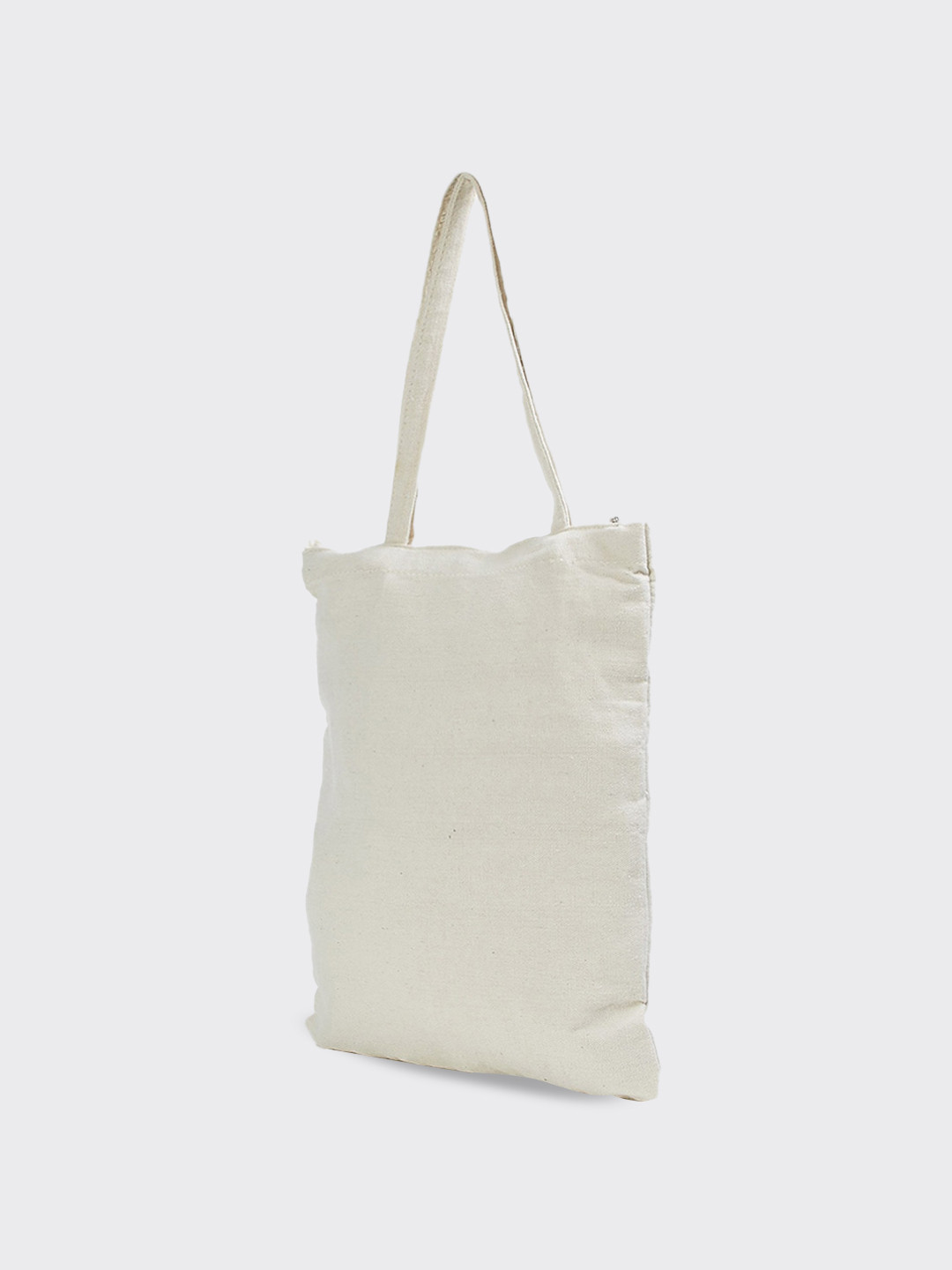 

max Typography Printed Cotton Oversized Shopper Tote Bag, White
