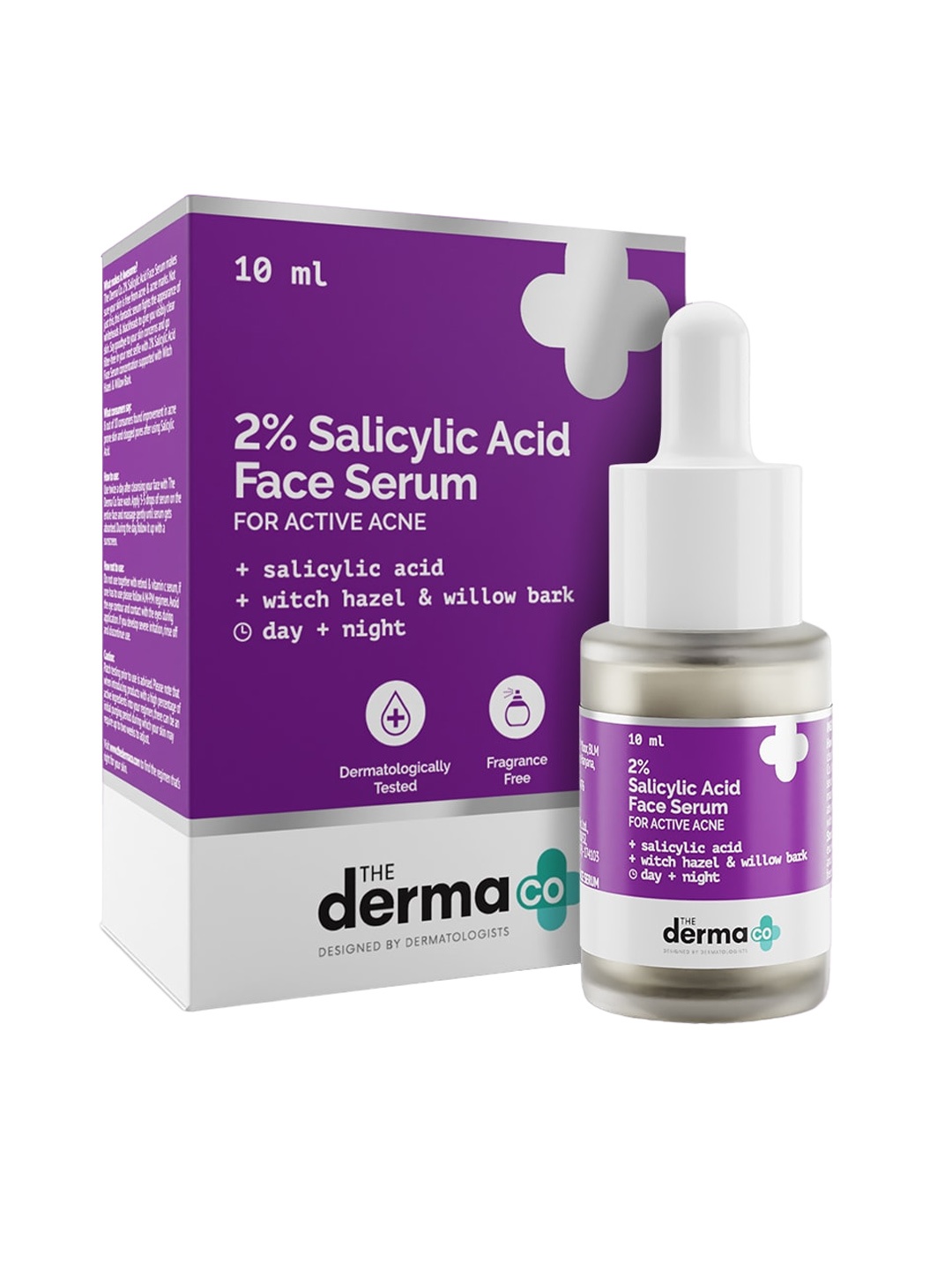 

The Derma co. 2% Salicylic Acid Serum with Witch Hazel & Willow Bark - 10 ml, Purple