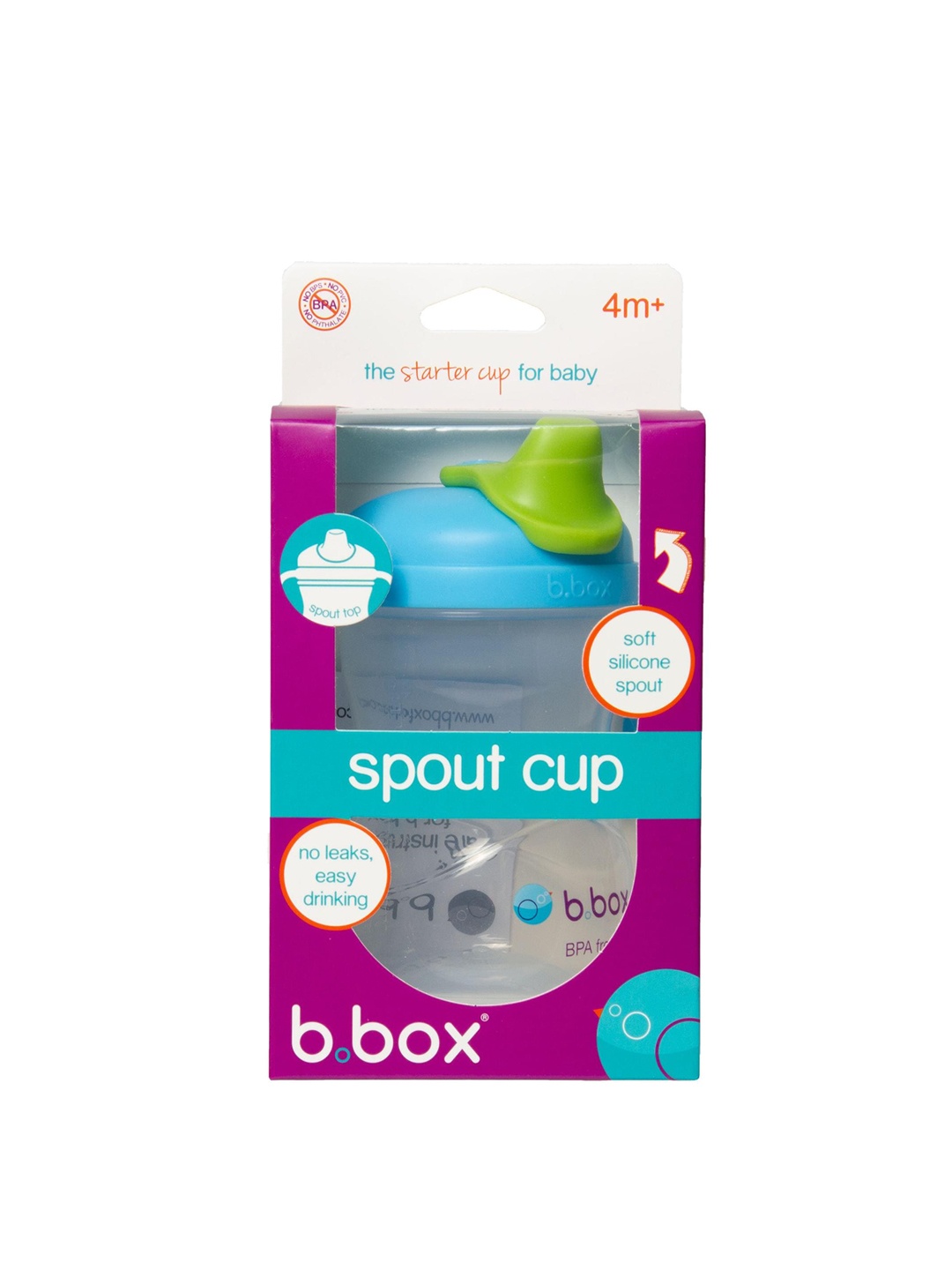 

B.Box Easy Grip Soft Spout Cup 240 ml, White