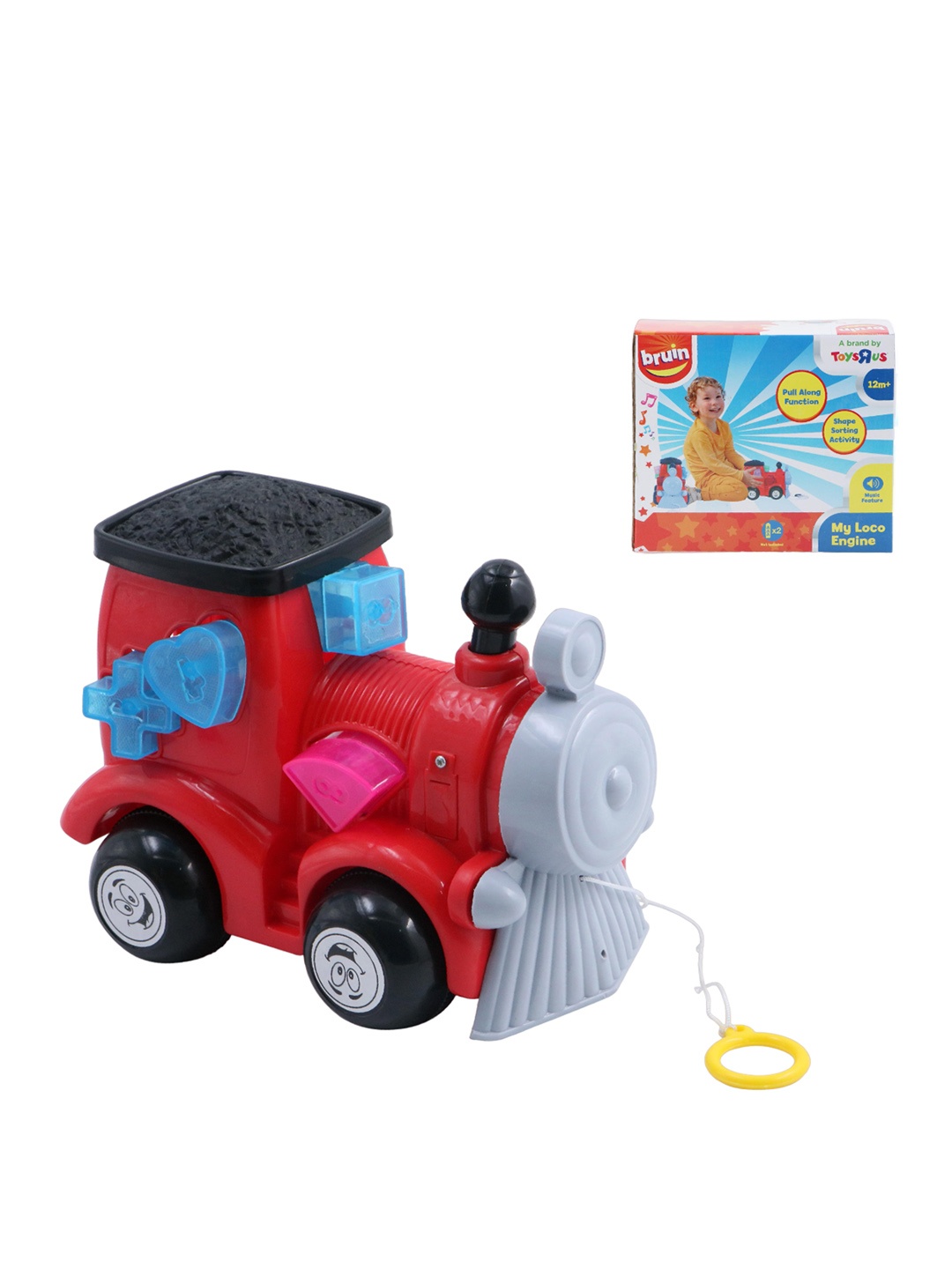 

Bruin Pull Along Loco Engine Car, Red