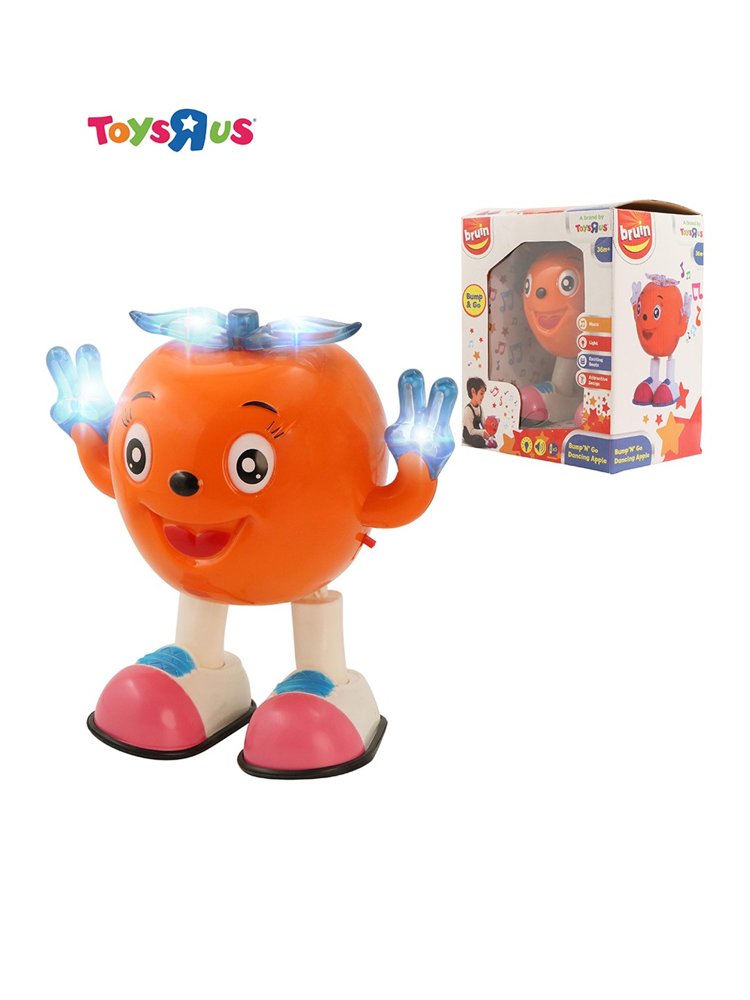 

Bruin Dancing Apple With Music And Light Feature, Orange