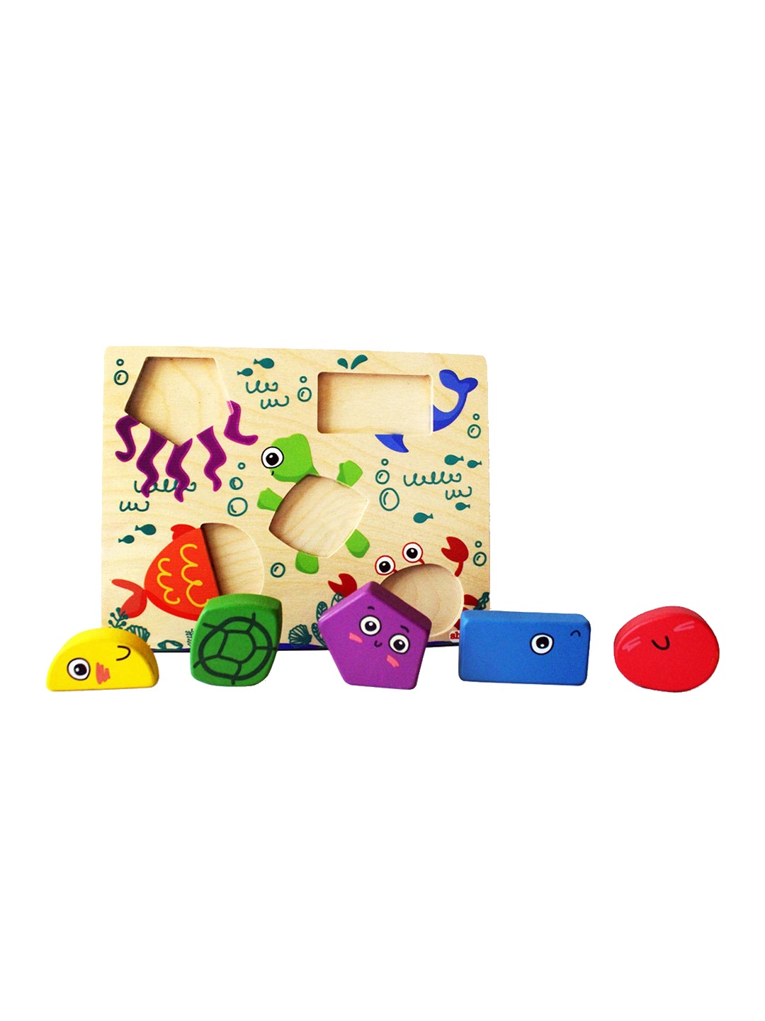 

Shumee Toys Kids Sea Shape Puzzle Set, Cream