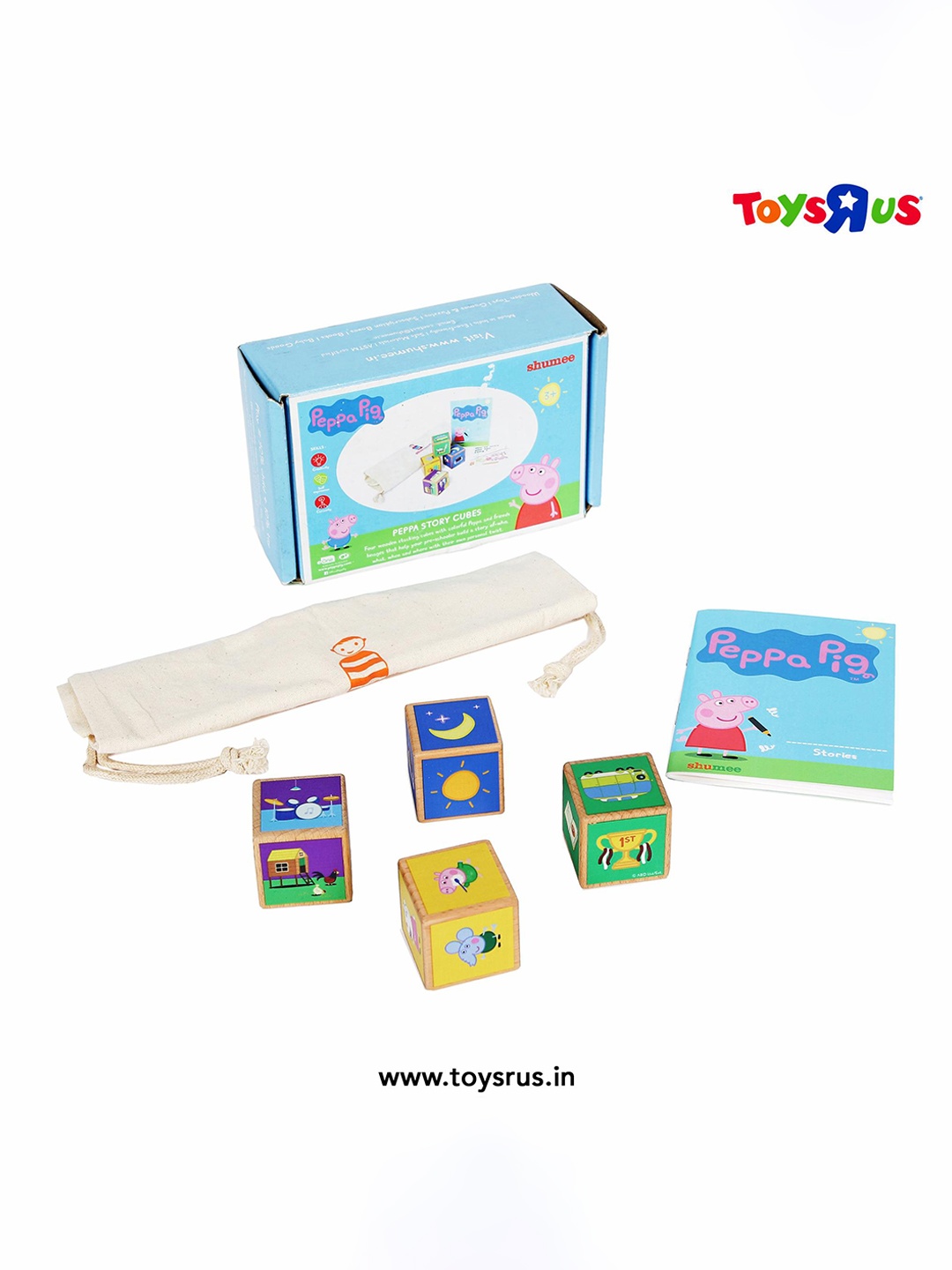 

Shumee Toys Infants Wooden Peppa Story Cubes Toy, Yellow