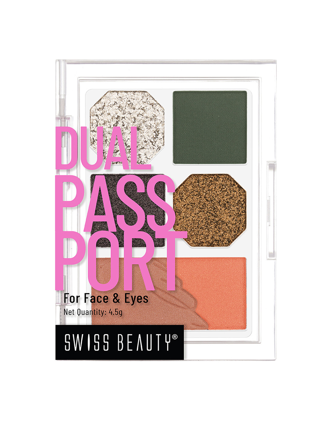 

SWISS BEAUTY Dual Passport Palette for Eyes & Face 4.5 g - Party Ready, Multi