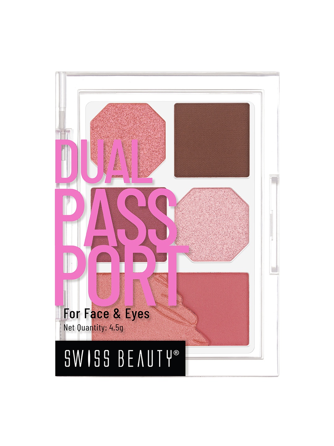 

SWISS BEAUTY Dual Passport Palette for Eyes & Face 4.5 g - Every Day, Pink