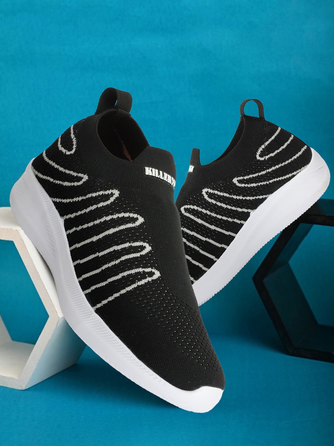 

Killer Men Textured Slip-On Sneakers, Black