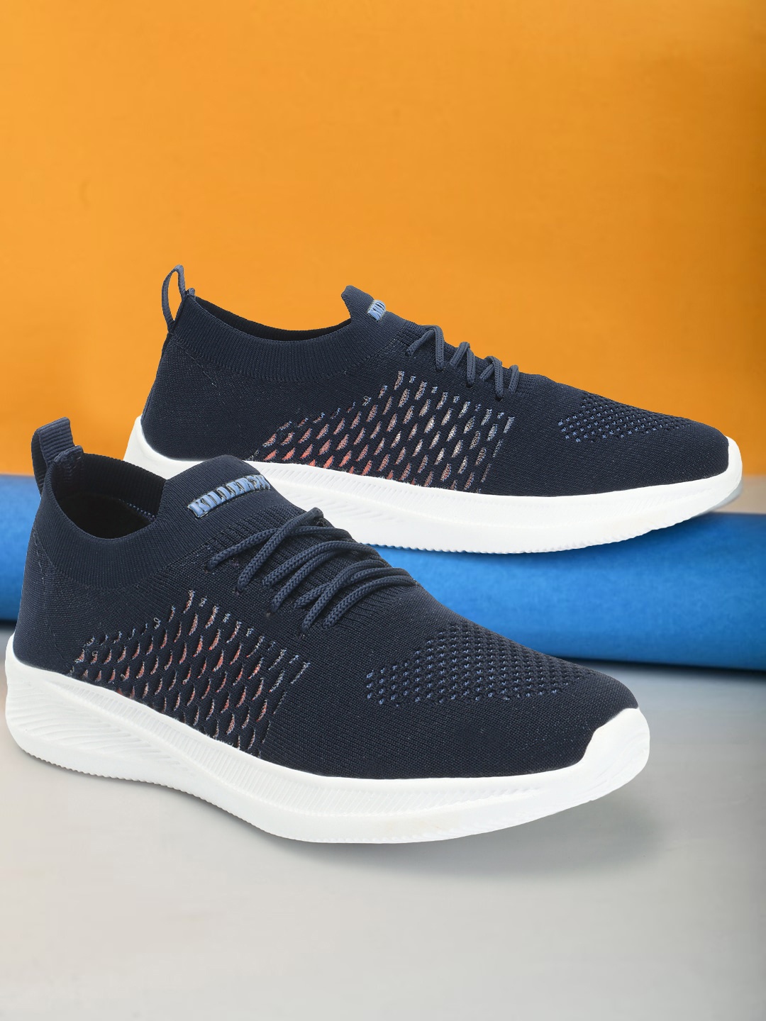 

Killer Men Textured Lightweight Slip-On Sneakers, Navy blue