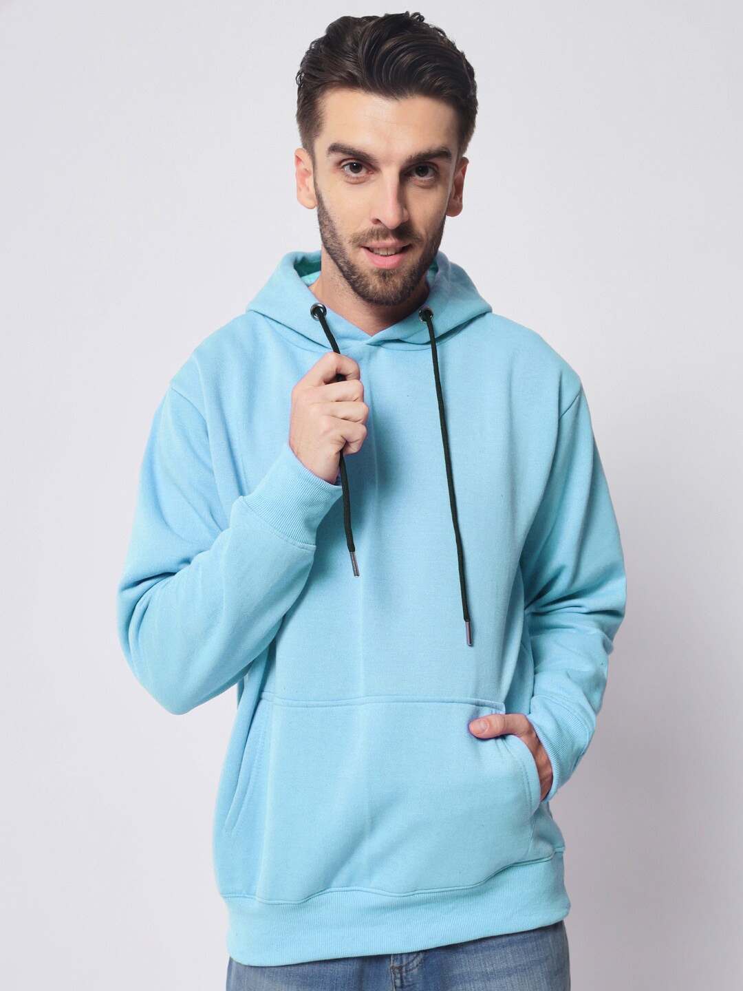 

FFLIRTYGO Hooded Fleece Sweatshirt, Turquoise blue