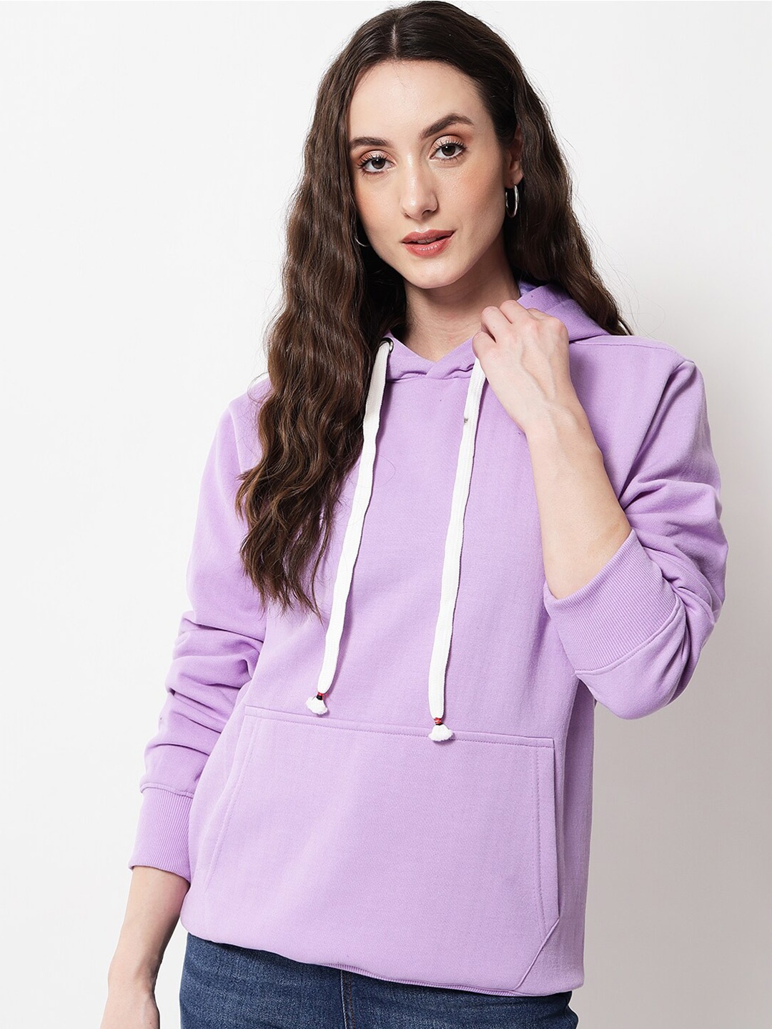 

FFLIRTYGO Hooded Long Sleeves Pullover, Purple