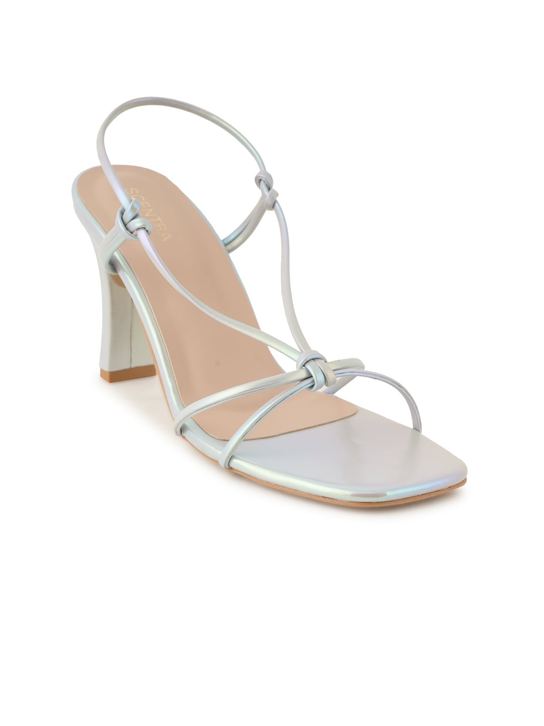 

SCENTRA Square Toe Block Heels, Turquoise blue