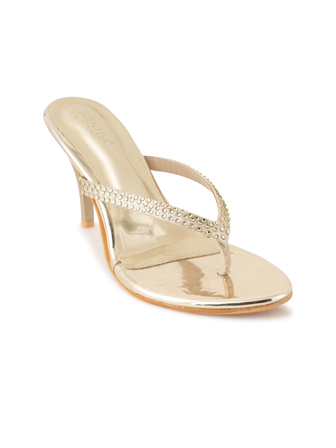 

SCENTRA Embellished Stiletto Heels, Gold