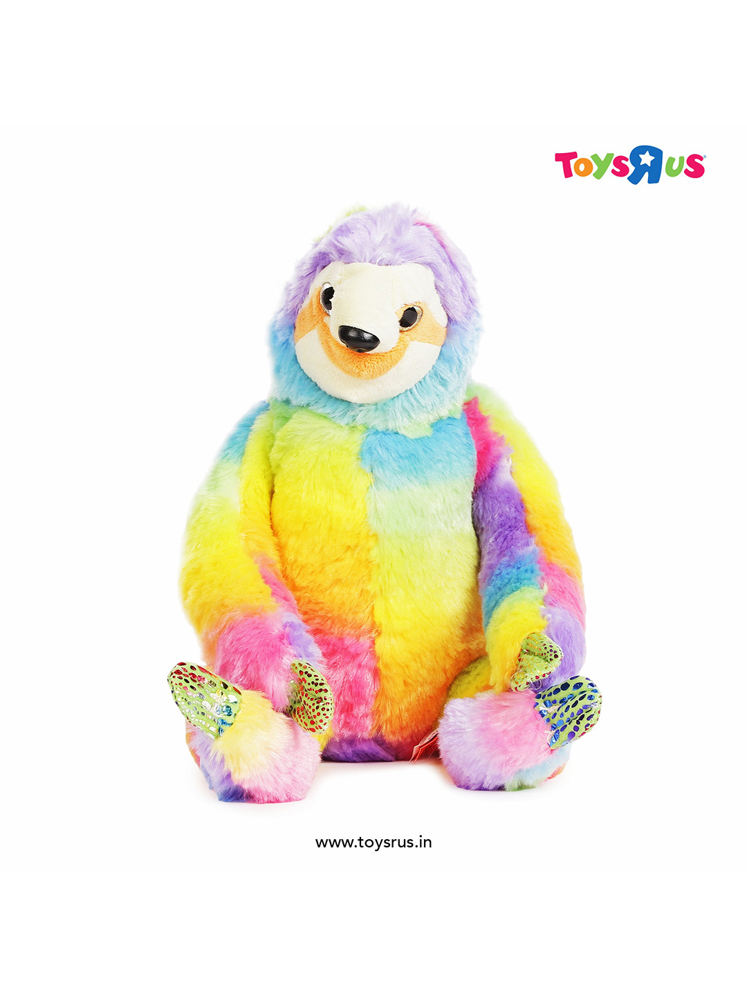 

Wild Republic Kids Rainbowkins Sloth Plush Soft Toy, Pink