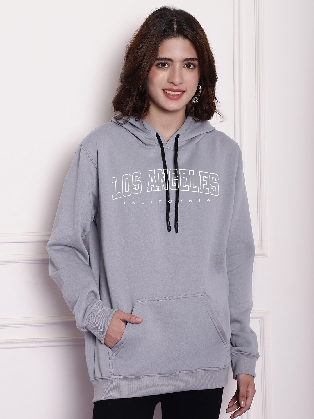 

Imsa Moda Printed Hooded Sweatshirt, Grey