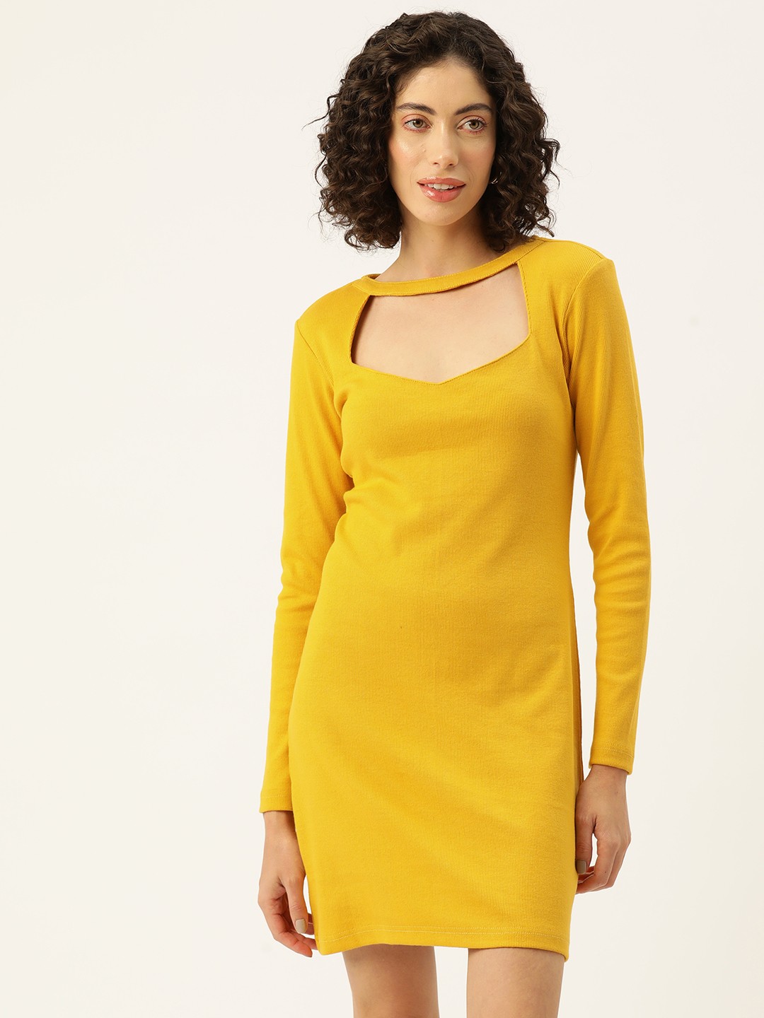

Off Label Solid Bodycon Dress, Mustard