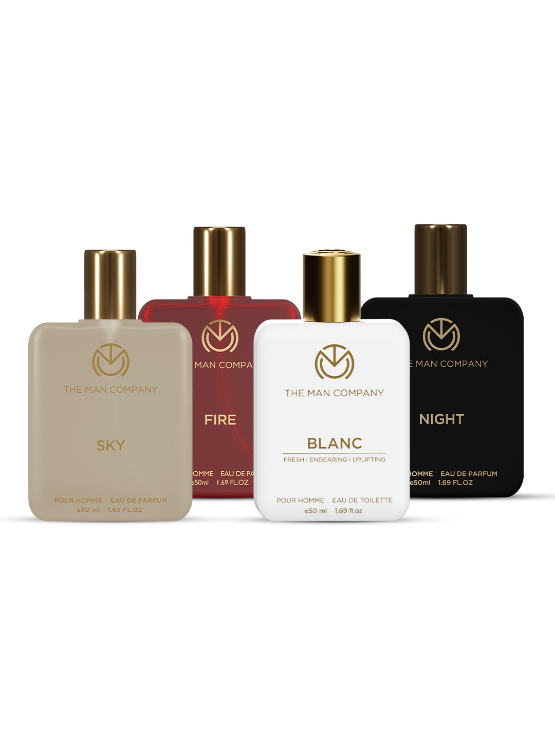 

THE MAN COMPANY Men's 4 Pcs Diverse Delights Perfume Gift Set - 50 ml Each, White