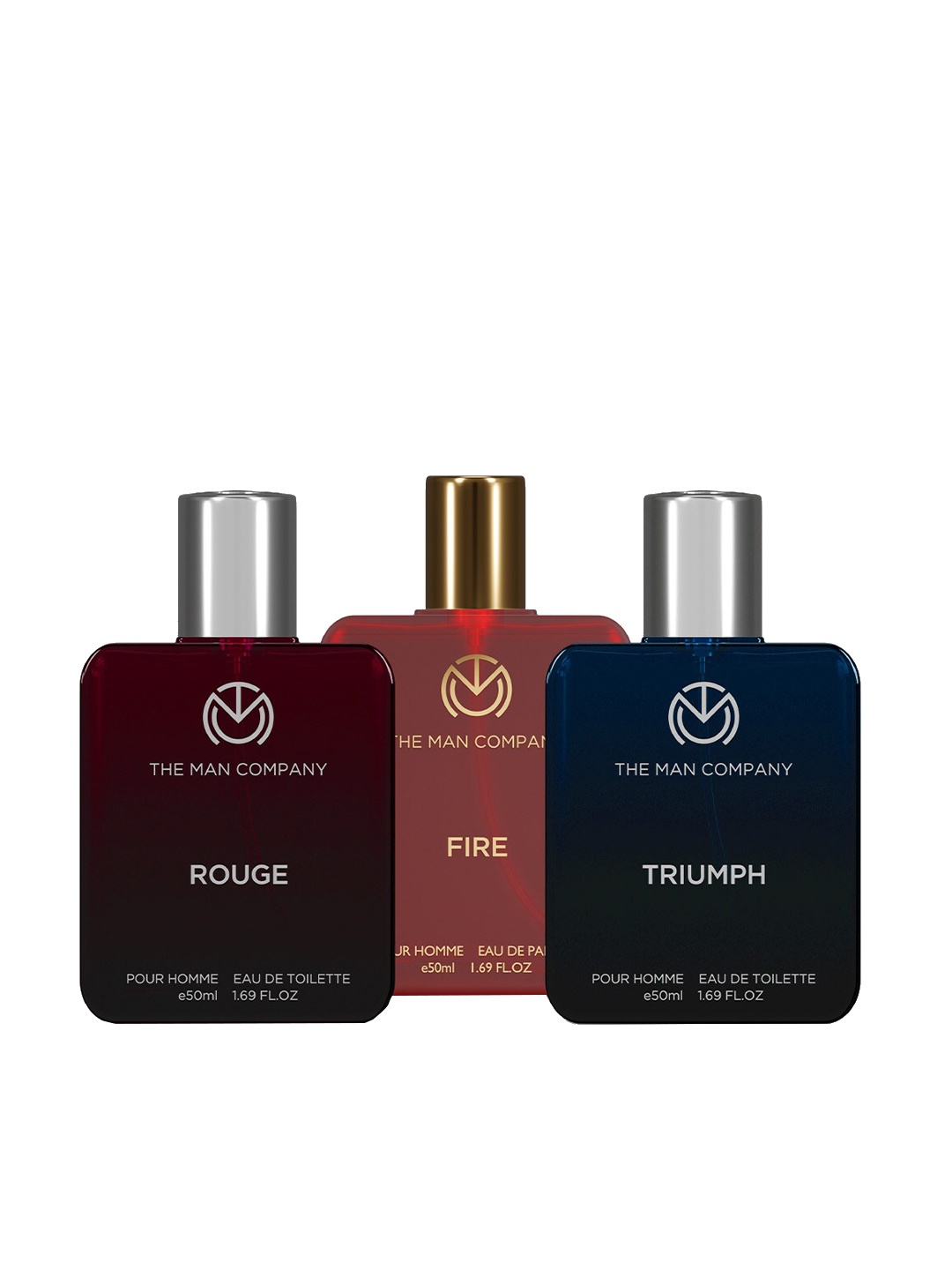 

THE MAN COMPANY Men's 3 Pcs Bold Essence Perfume Combo - 50 ml Each, White
