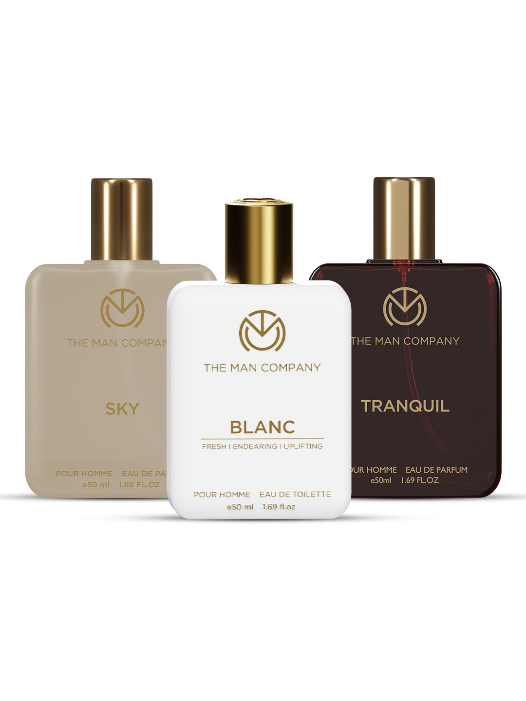 

THE MAN COMPANY Men's Elegance Perfume Trio - 50 ml Each, White