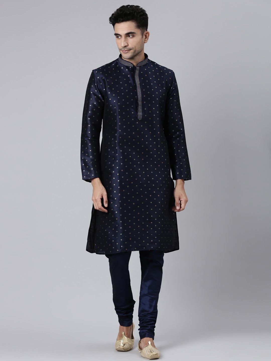 

Rishika Geometric Woven Design Kurta, Navy blue