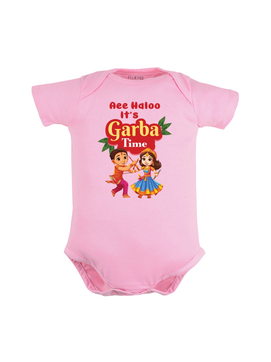 

FFLIRTYGO Infants Graba Special Printed Pure Cotton Bodysuit, Pink