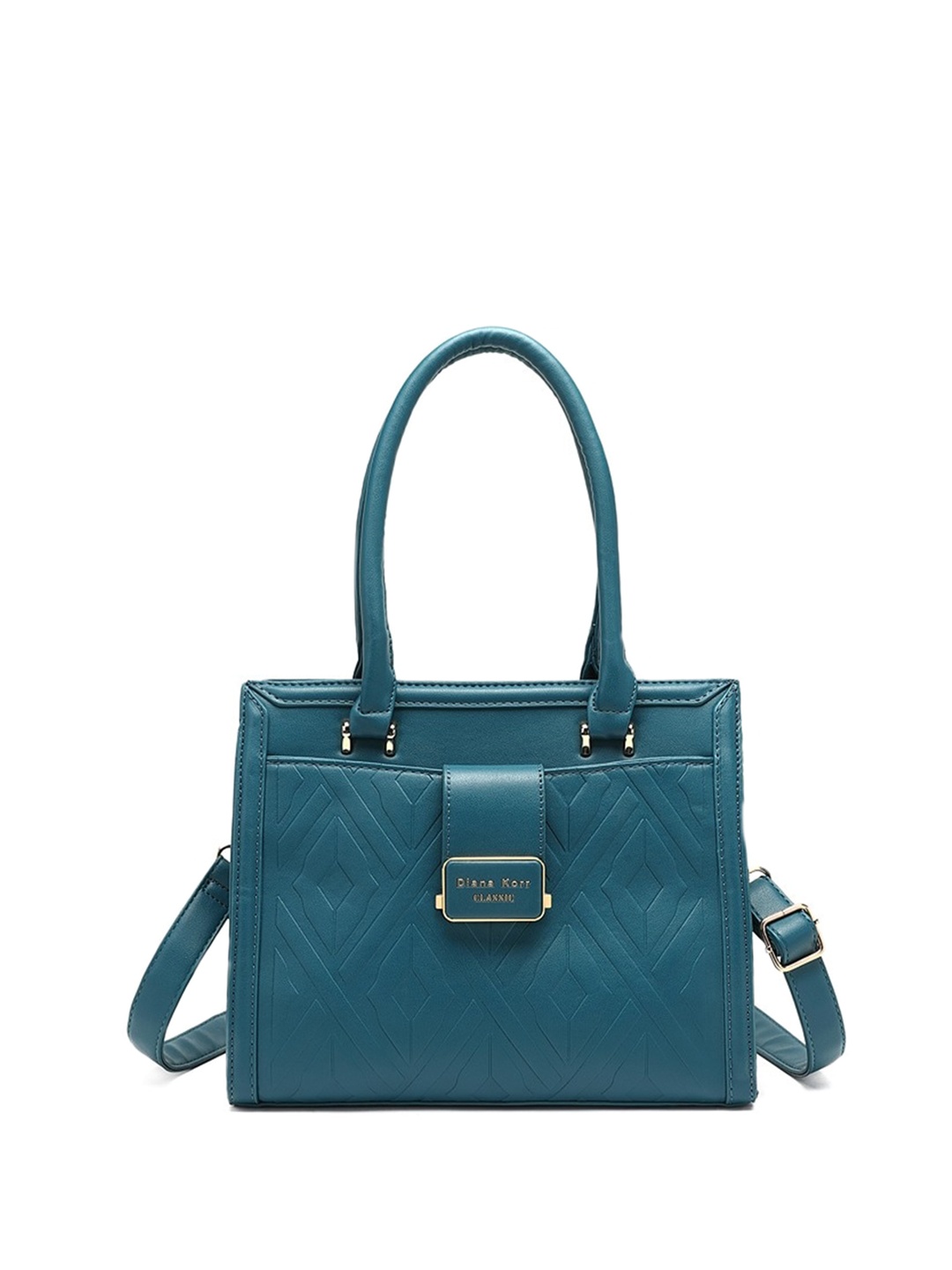 

Diana Korr Textured Swagger Shoulder Bag, Turquoise blue