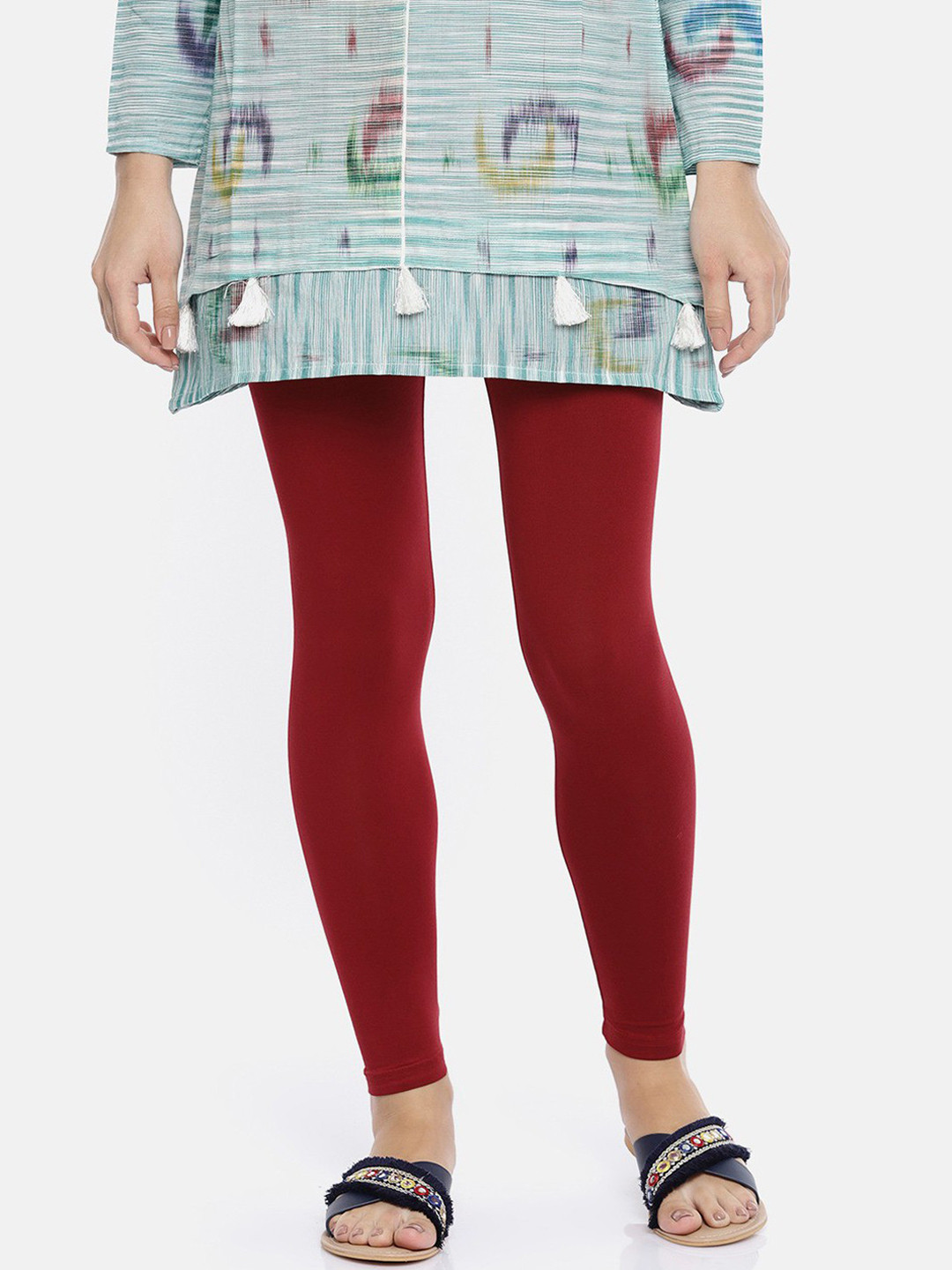 

FUBAR Ankle-Length Leggings, Red