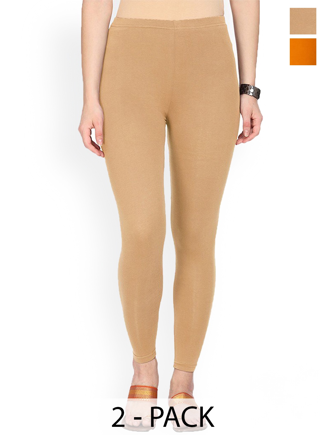 

FUBAR Pack Of 2 Ankle Length Leggings, Tan