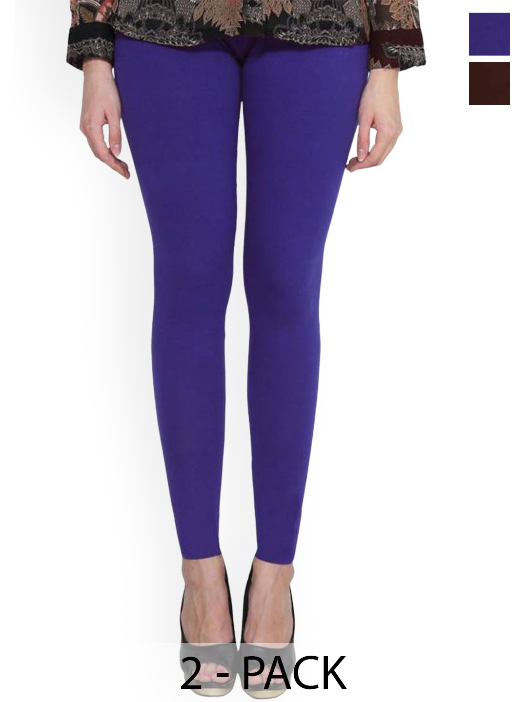 

FUBAR Pack Of 2 Ankle Length Leggings, Blue