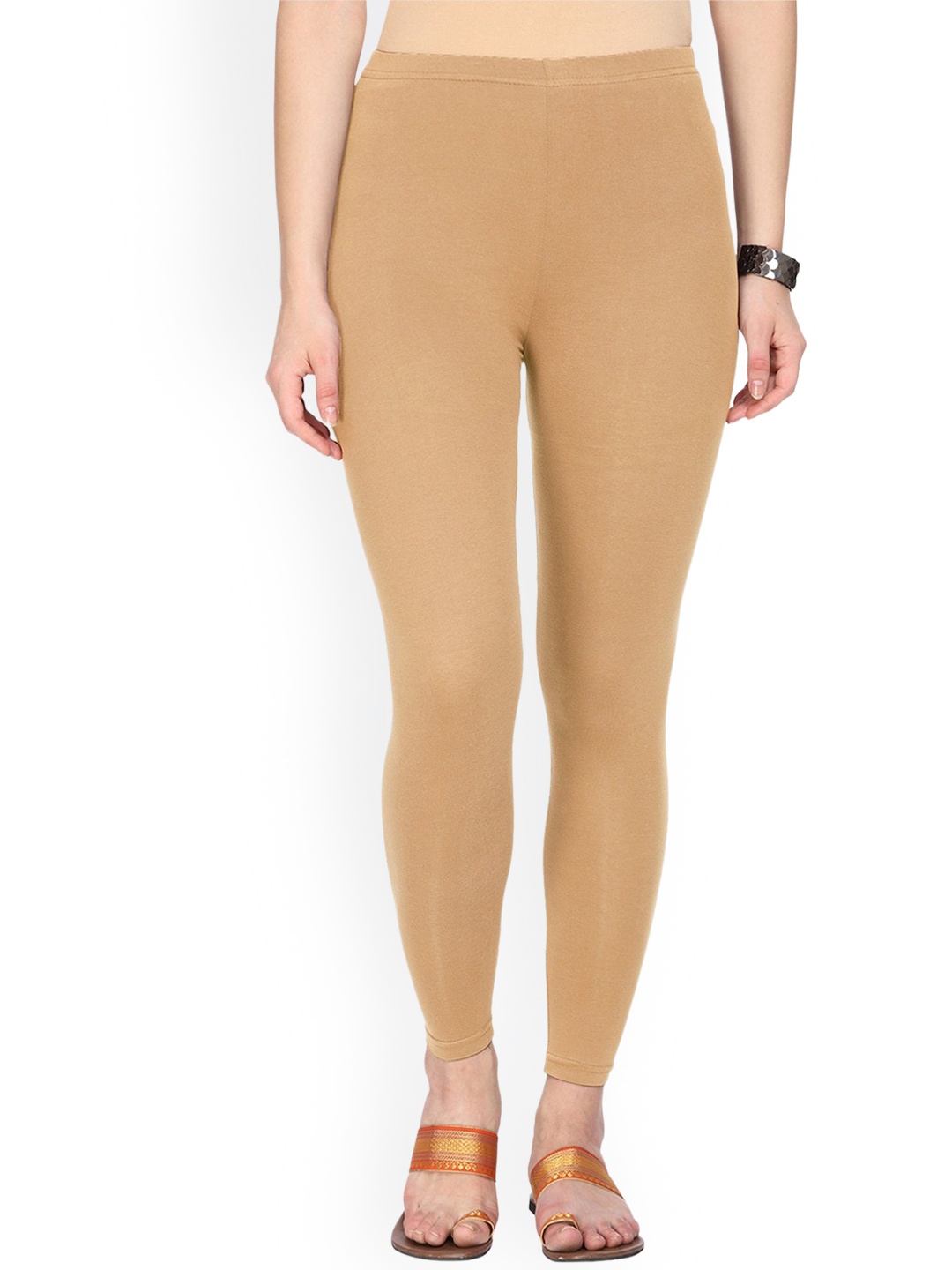 

FUBAR Ankle-Length Cotton Lycra Leggings, Nude