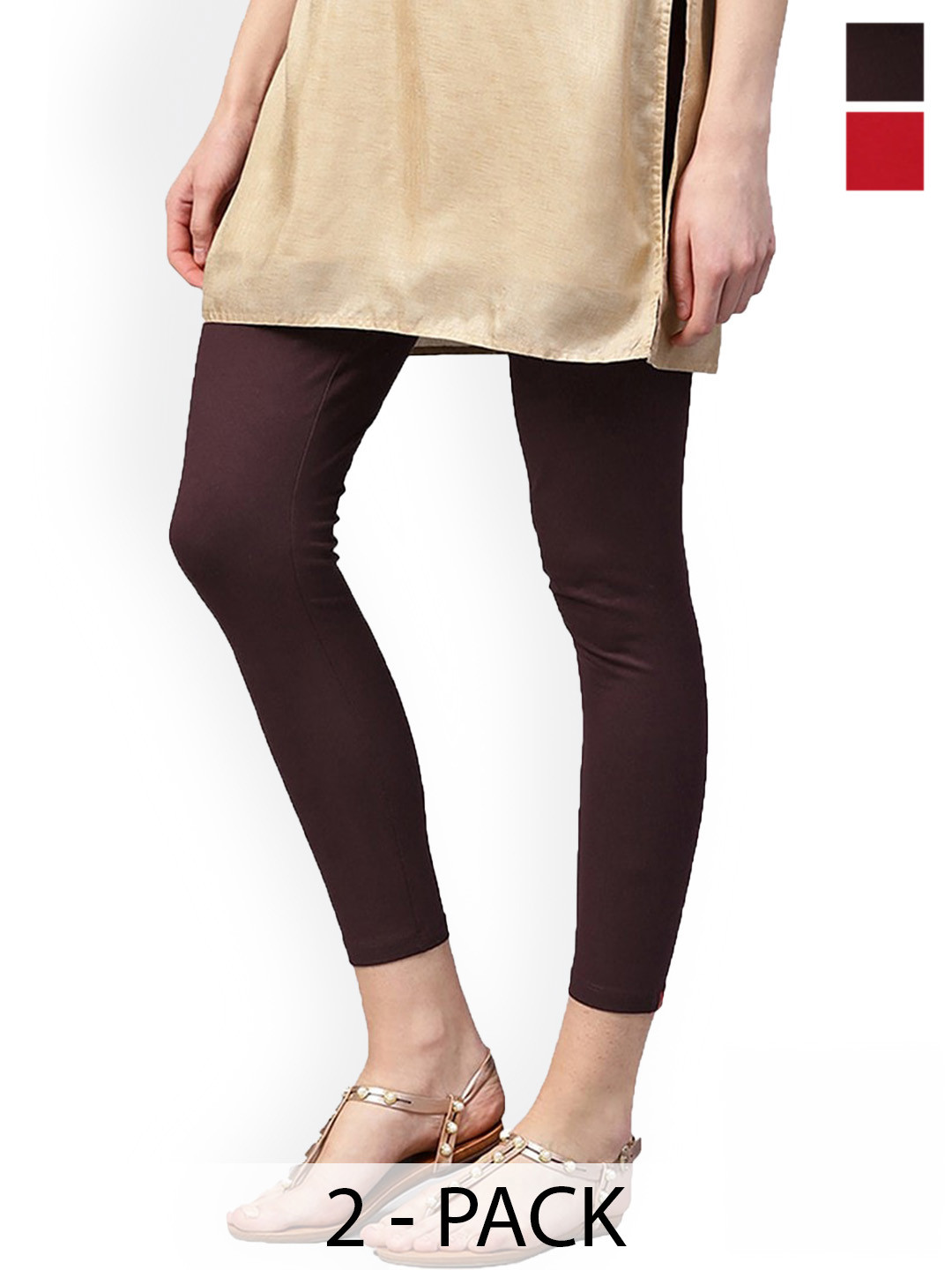 

FUBAR Pack Of 2 Ankle Length Legging, Brown